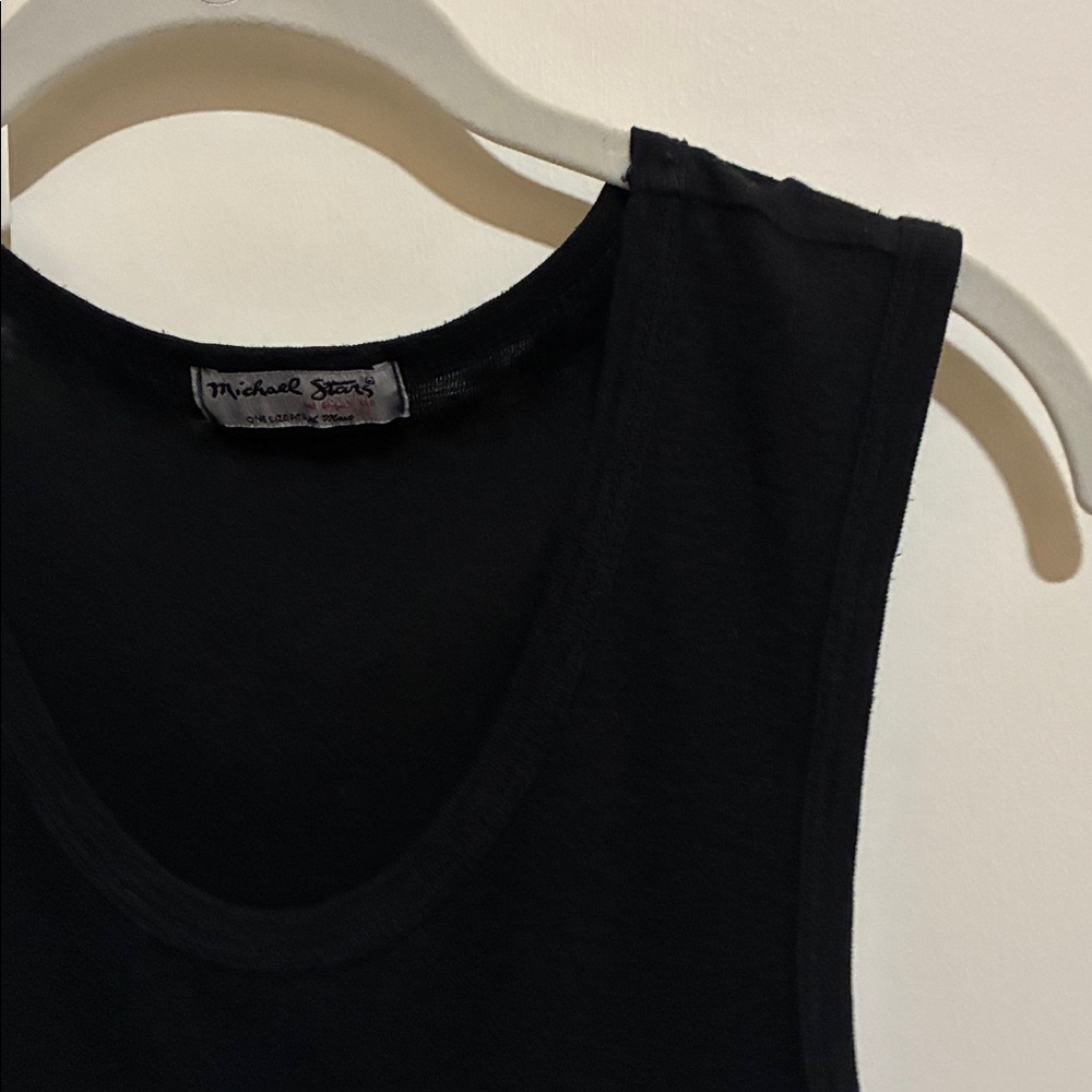 Michael Stars Black Sleeveless Scoop Neck T-Shirt